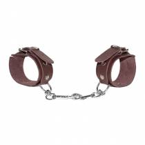 HANDSCHELLEN AUS FEINEM BRAUNEN LEDER