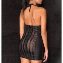 ROBE WETLOOK SEINS NUS + VOILE + BANDES