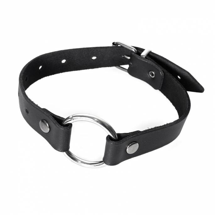COLLIER CUIR ANNEAU