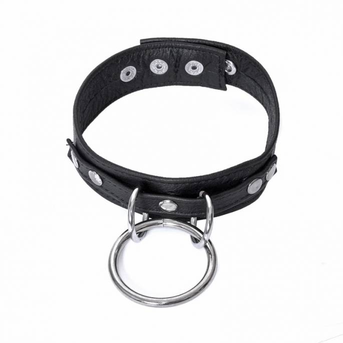 LEDERHALSBAND GROSSER RING