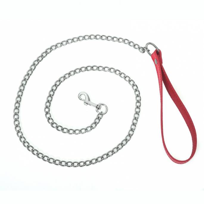 LAISSE ROUGE CHAINE 100 CM
