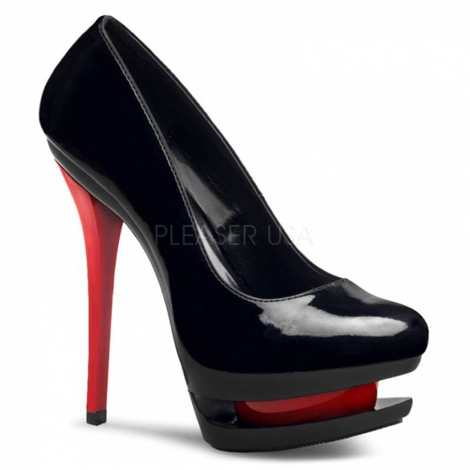 ESCARPINS NOIRS TALON ROUGE