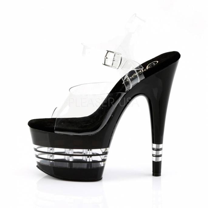 SANDALES TRANSPARENTES PLATEFORMES PLEXI