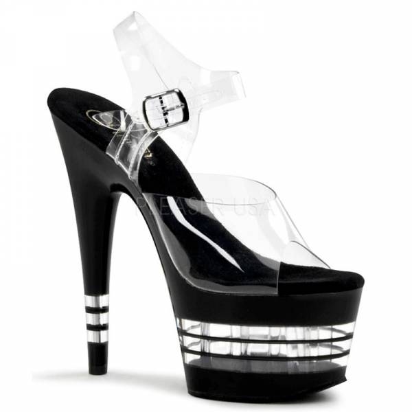 TRANSPARENT PLEXI PLATFORM SANDALS