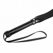 PADDLE CUIR NOIR SLAPPER
