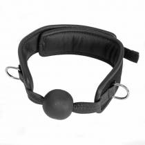 BAILLON BOULE NOIRE NYLON ET CUIR NOIR