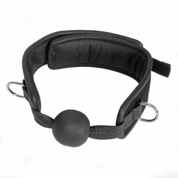 BAILLON BOULE NOIRE NYLON UND SCHWARZES LEDER