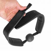 BAILLON BOULE NOIRE NYLON UND SCHWARZES LEDER