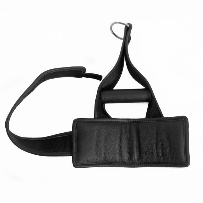 MENOTTES DE SUSPENSION NYLON ET CUIR NOIR