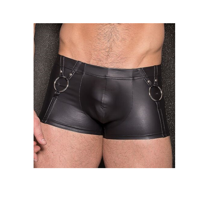 BOXERSHORTS WETLOOK RINGE RIEMEN