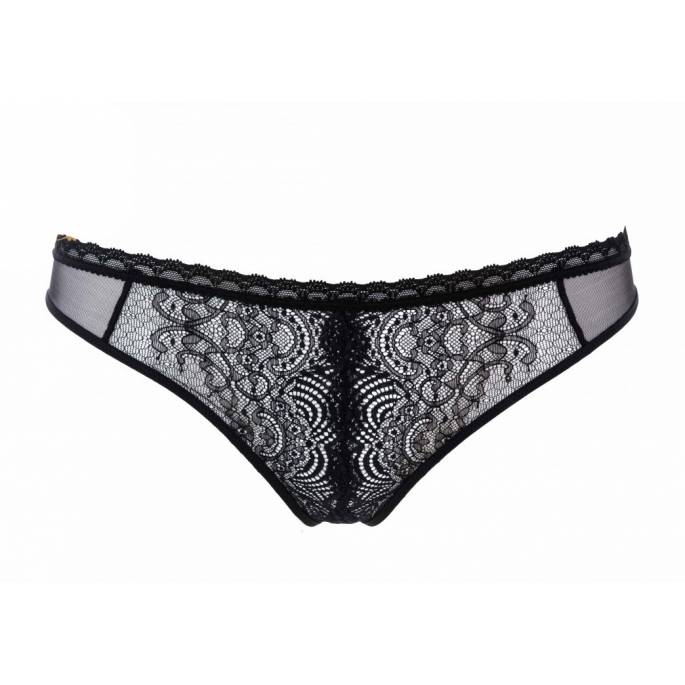 DIE DIREKTORIN - AUFKLAPPBARER STRING SCHWARZ