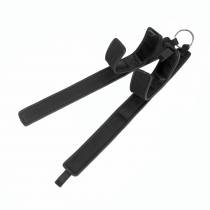 BONDAGE-GÜRTEL HANDGELENKE NYLON UND LEDER SCHWARZ