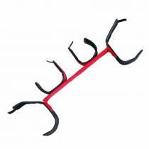 SPREIZSTANGE AUS ROTEM NYLON UND SCHWARZEM LEDER