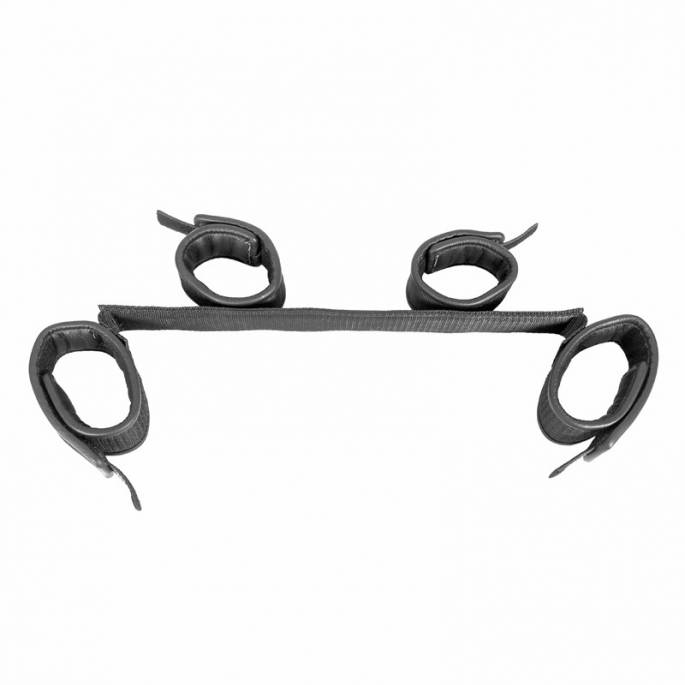 BARRE D'ECARTEMENT NYLON ET CUIR NOIR