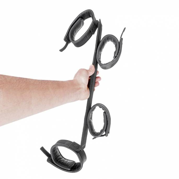 SPREIZSTANGE AUS NYLON UND LEDER SCHWARZ