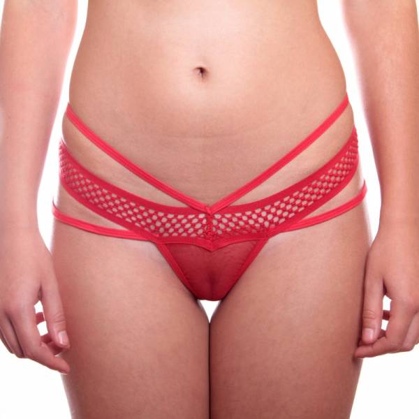 ROTER NETZSTRING + RIEMCHEN