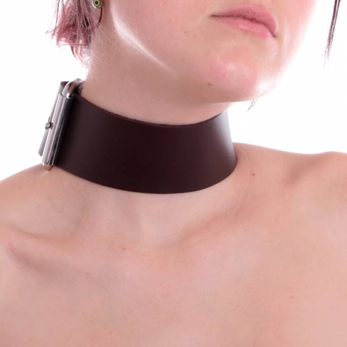 HANDSCHELLENHALSBAND BRAUN