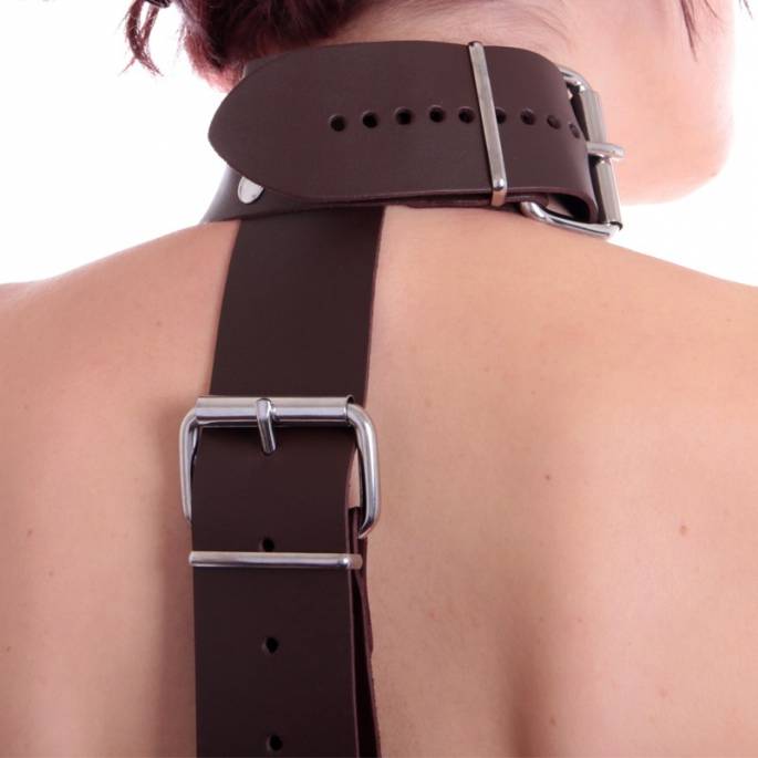 BROWN HANDCUFF COLLAR