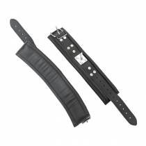 POLSINI IN PELLE NERA + ANELLO A 360°