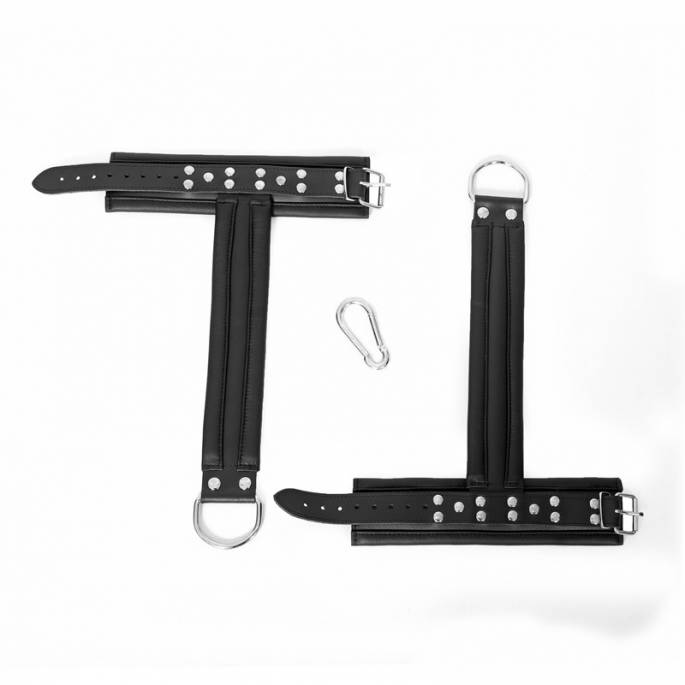 HÄNGEHANDSCHELLEN LEDER SCHWARZ