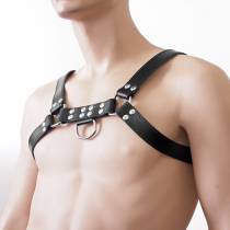 HARNAIS CUIR HOMME NOIR