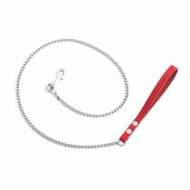 LAISSE CHAINE LONGUE + POIGNEE FINE ROUGE