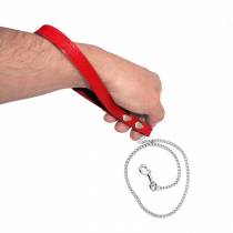 LAISSE CHAINE LONGUE + POIGNEE FINE ROUGE