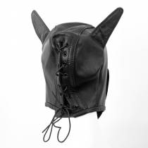 CAGOULE CHIEN CUIR NOIR