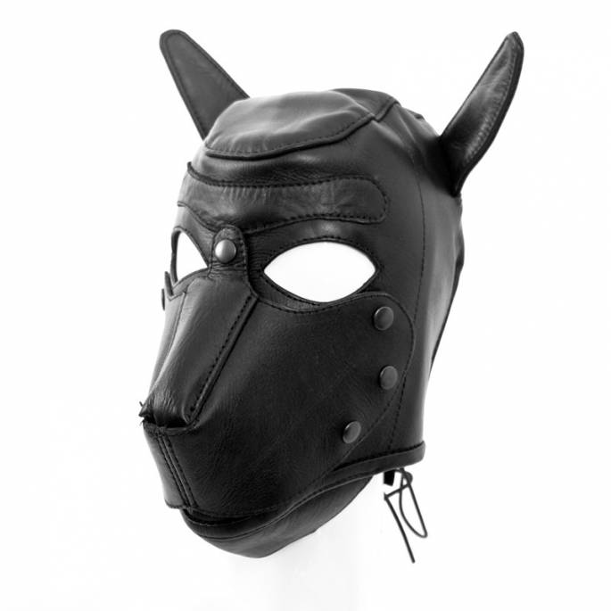 HUNDEKAPUZE LEDER SCHWARZ