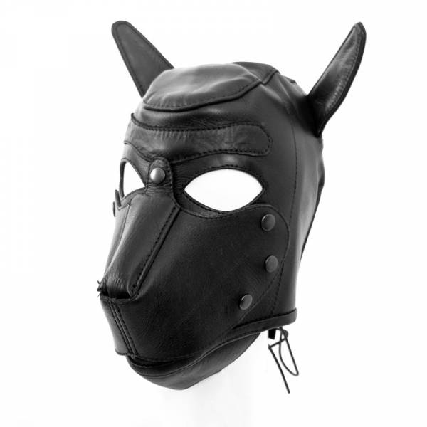 CAGOULE CHIEN CUIR NOIR
