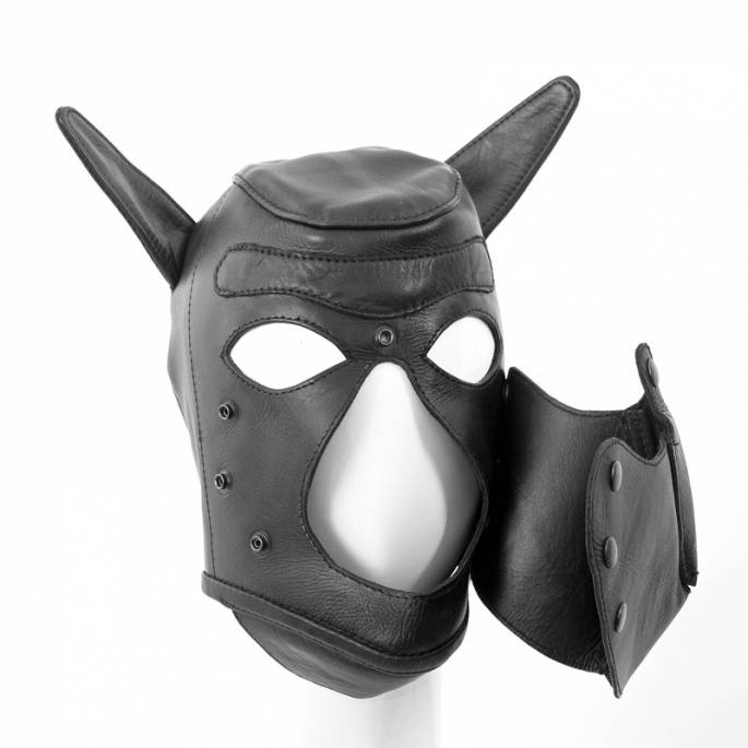 HUNDEKAPUZE LEDER SCHWARZ