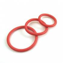 3 COCKRINGS DE LÁTEX ROJO
