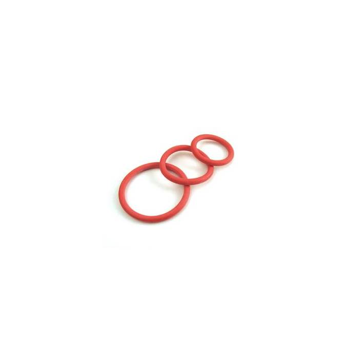 3 COCKRINGS DE LÁTEX ROJO