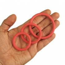 3 ROTE LATEXCOCKRINGE