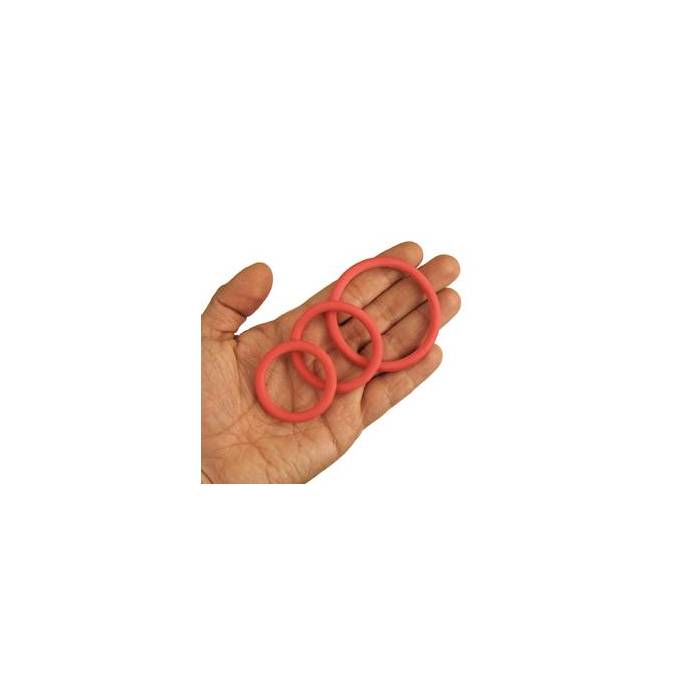 3 ROTE LATEXCOCKRINGE