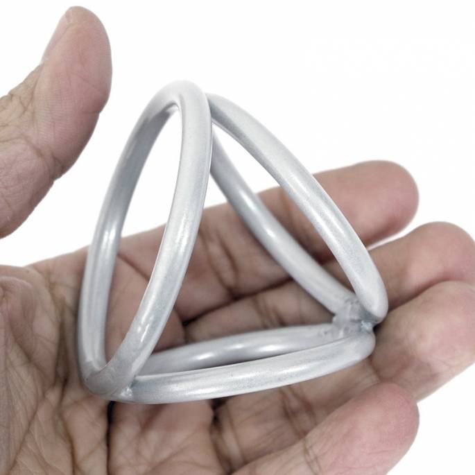 TRIPLE RINGS METAL GRIS 40-45-50 MM