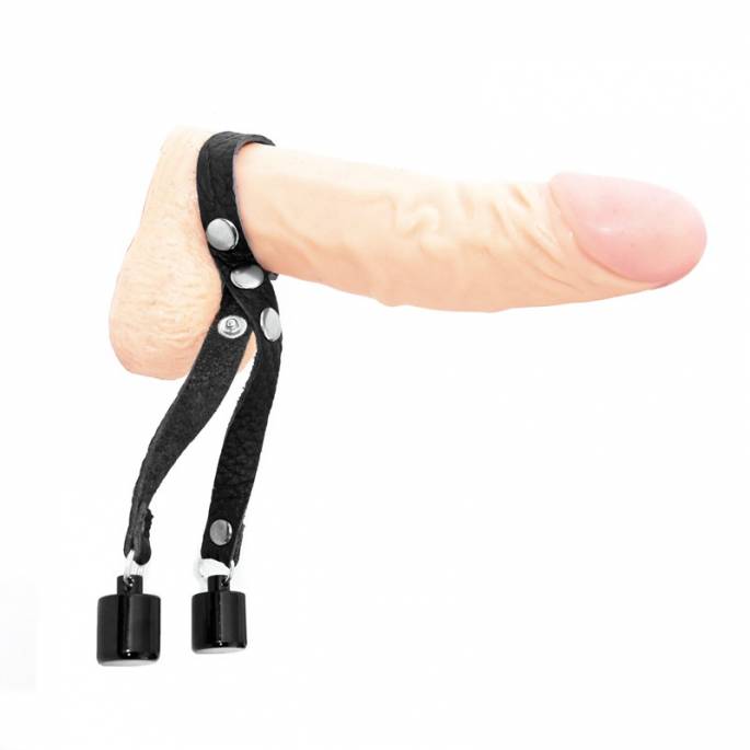 COCKRING CUIR + POIDS 2 X 50 GR