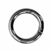 KARABINERHAKEN RING SCHWARZ D: 35MM