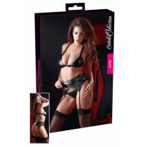 SET SIMILI CUIR ET VOILE SG+PJ+STRING