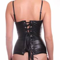 CORSET SEINS NUS WETLOOK
