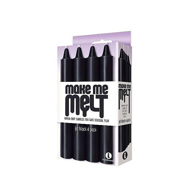 MAKE ME MELT KERZEN SCHWARZ X4