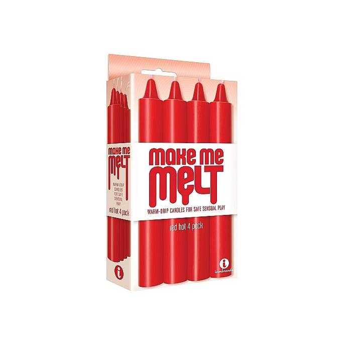 MAKE ME MELT-KERZEN ROT X4