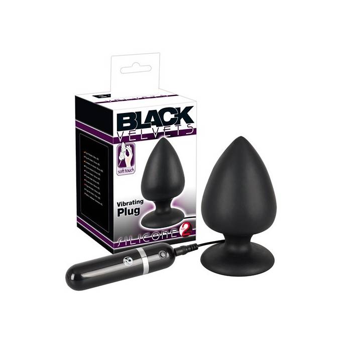 PLUG ANAL VIBRANT BLACK VELVET - Ø 7,4CM