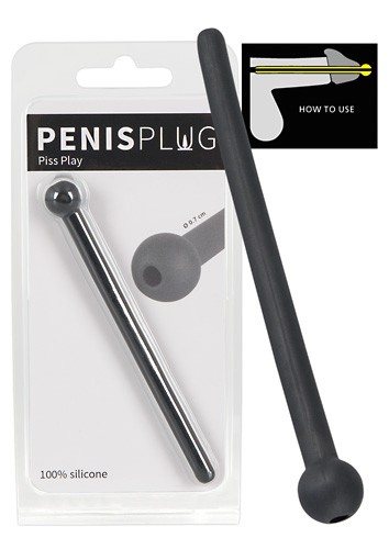 Sonde Urétrale Silicone 8mm ALL BLACK - Pour Plaisir BDSM
