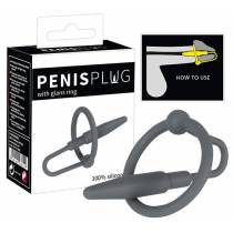 PENISPLUG (0,8CM) + COCKGLAND (3CM) SILIKON