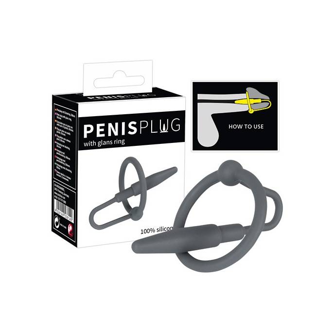 PENISPLUG (0,8CM) + COCKGLAND (3CM) SILIKON