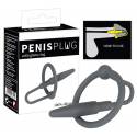 PLUG PENIS (0,8CM) + COCKGLAND (3CM) SILICONE