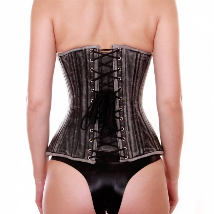 KORSETT UNDERBUST "STONE WASH" LEDER