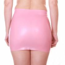 MINI JUPE LATEX ROSE