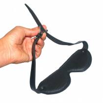 VERSTELLBARE SCHWARZE LEDERMASKE